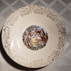 1940s 22ktgold American L'Imoges China D'or serving bowl.